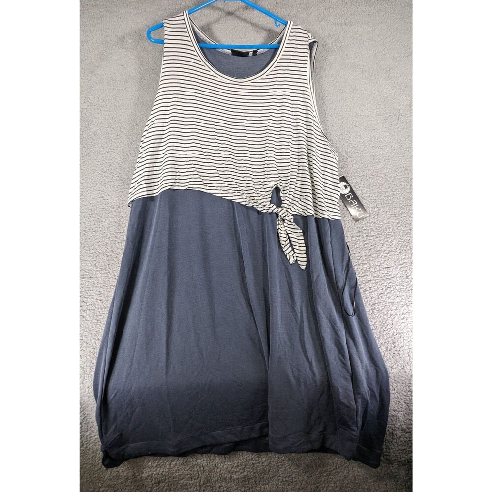 Baku Swimwear Coverall Womens Size 3XL Navy White Stripe Dress NEW